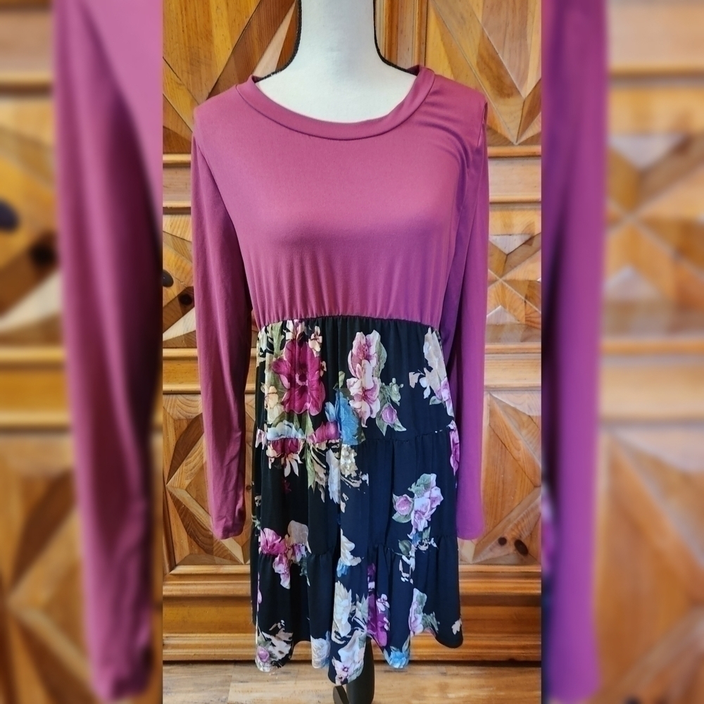 Glitzy Girlz Long Sleeve Dress Sz XL